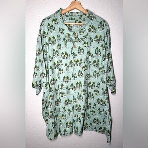 Duluth Trading Co Jersey Knit Shirt Bigfoot Sasquatch Camping Button Up Mens 4XL